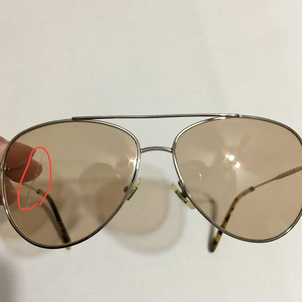 Miu Miu Aviator Sunglasses Womens Medium Silver Brown Tint Tortoise